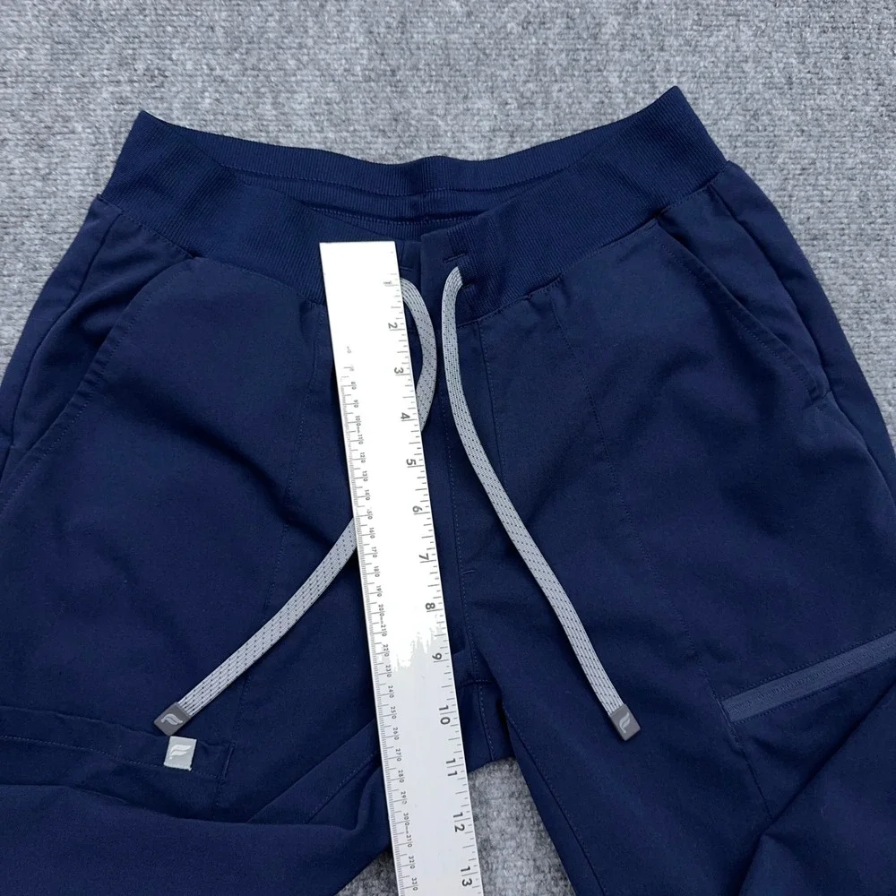 Fabletics Mid-Rise On-Call Scrub Jogger Women S Navy Blue Solid Stretch Pocket